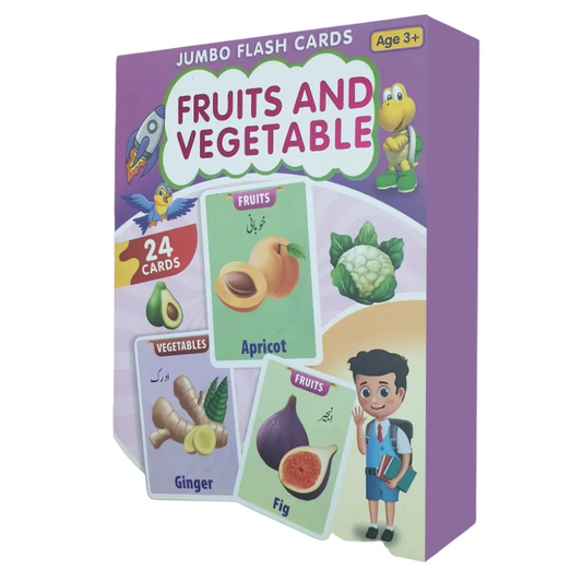 Jumbo Fruits & Vegetable Flash Cards (24 cards)