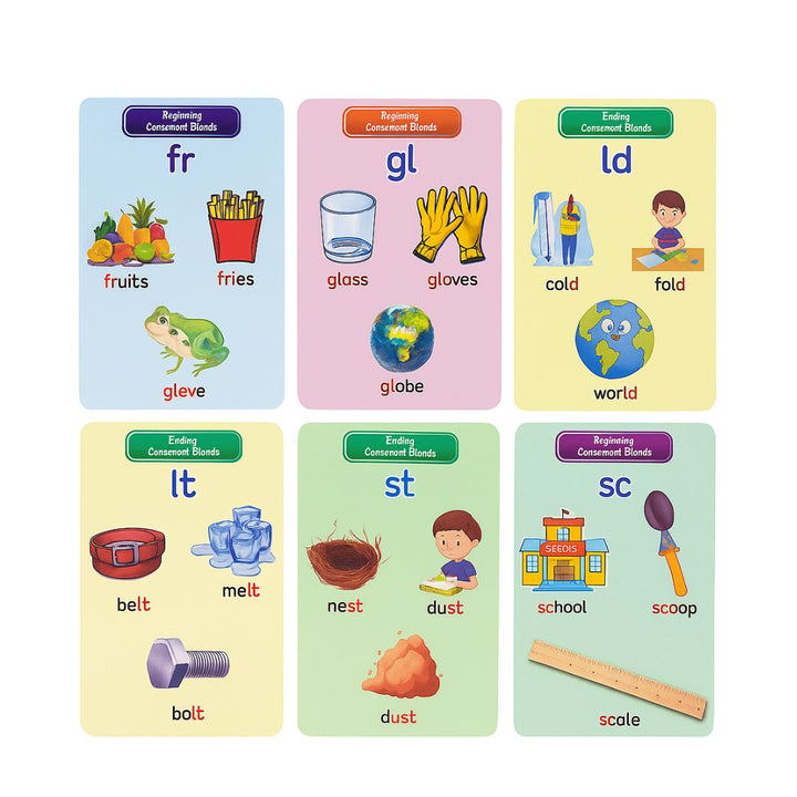 Advance Phonics Consonant Flash Cards