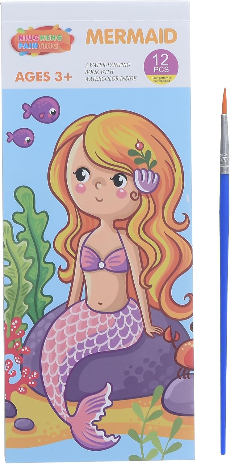 2 in 1 Kids Learning Deal (Water Magic Book + Magical Watercolor Book of 12 Pages)