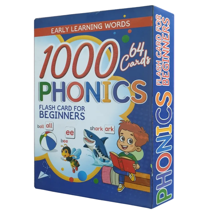 4-in-1 Phonics Mastery Bundle(1000,Read & Master, Advance Phonics & CVC word clock+Free multiplication clock with Chart)