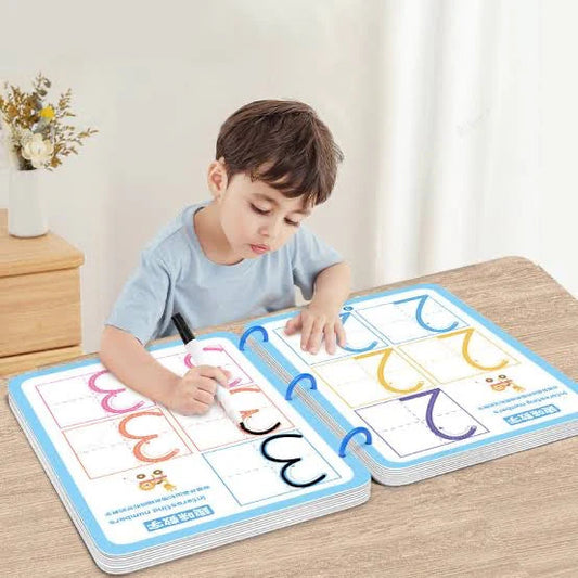 64 Pages Premium Reusable Tracing Book + 2 Markers & Eraser