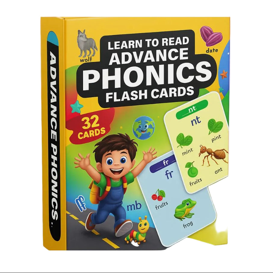 4-in-1 Phonics Mastery Bundle(1000,Read & Master, Advance Phonics & CVC word clock+Free multiplication clock with Chart)
