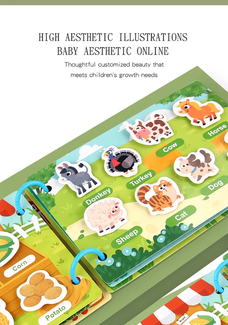 Montessori Learning Busy Book for Kids