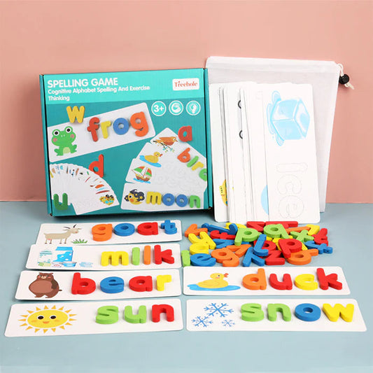 Spelling Game: Numbers, Letters Matching & Tracing (3 in 1)